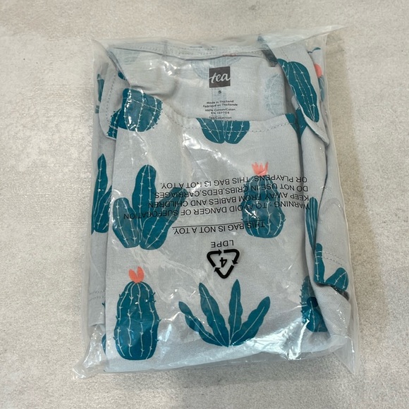 NWT Tea Collection Girls Cactus Button Dress - Picture 2 of 5